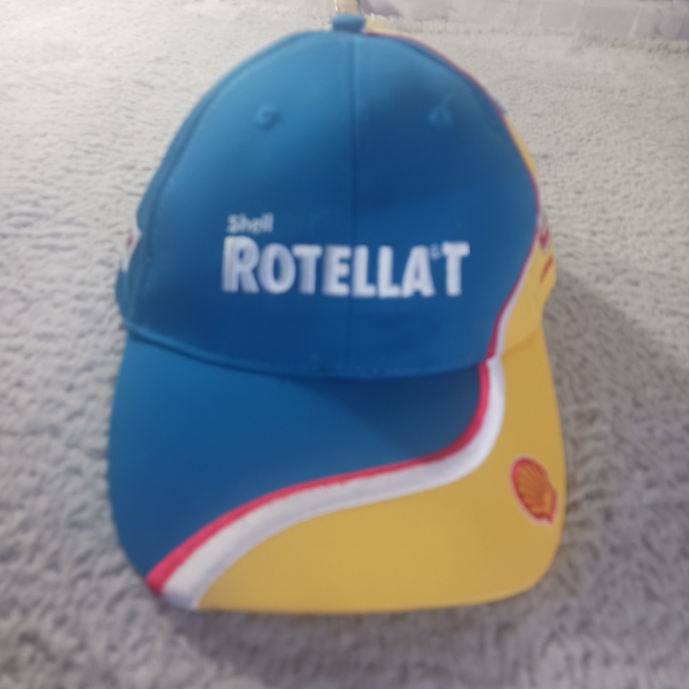 Shell Rotella RCR Racing Hat Blue Yellow Men Adjustable Cotton Baseball Cap READ